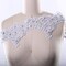 1 Yard 5.5 Inch Wide Silver Bridal Beaded Veil Lace Trim Wedding Sequined Edging